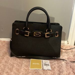 Michael Kors Black Hamilton Satchel